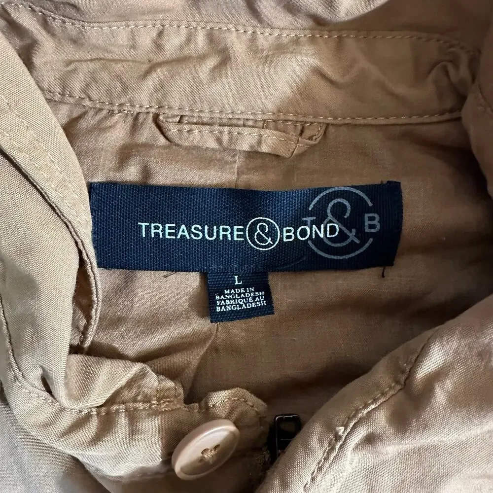 Treasure & Bond Nordstrom New Mens Surplus Field Jacket Tan Size Large Casual